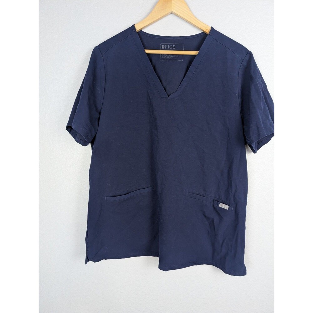 Figs Scrubs Top Dark Blue XL V Neck Short Sleeve